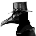 thumbnail image 5 of Máscara de médico de la peste negra de cuero Pu, disfraz de Halloween, pájaro, nariz larga, pico Steampunk, 5 of 5