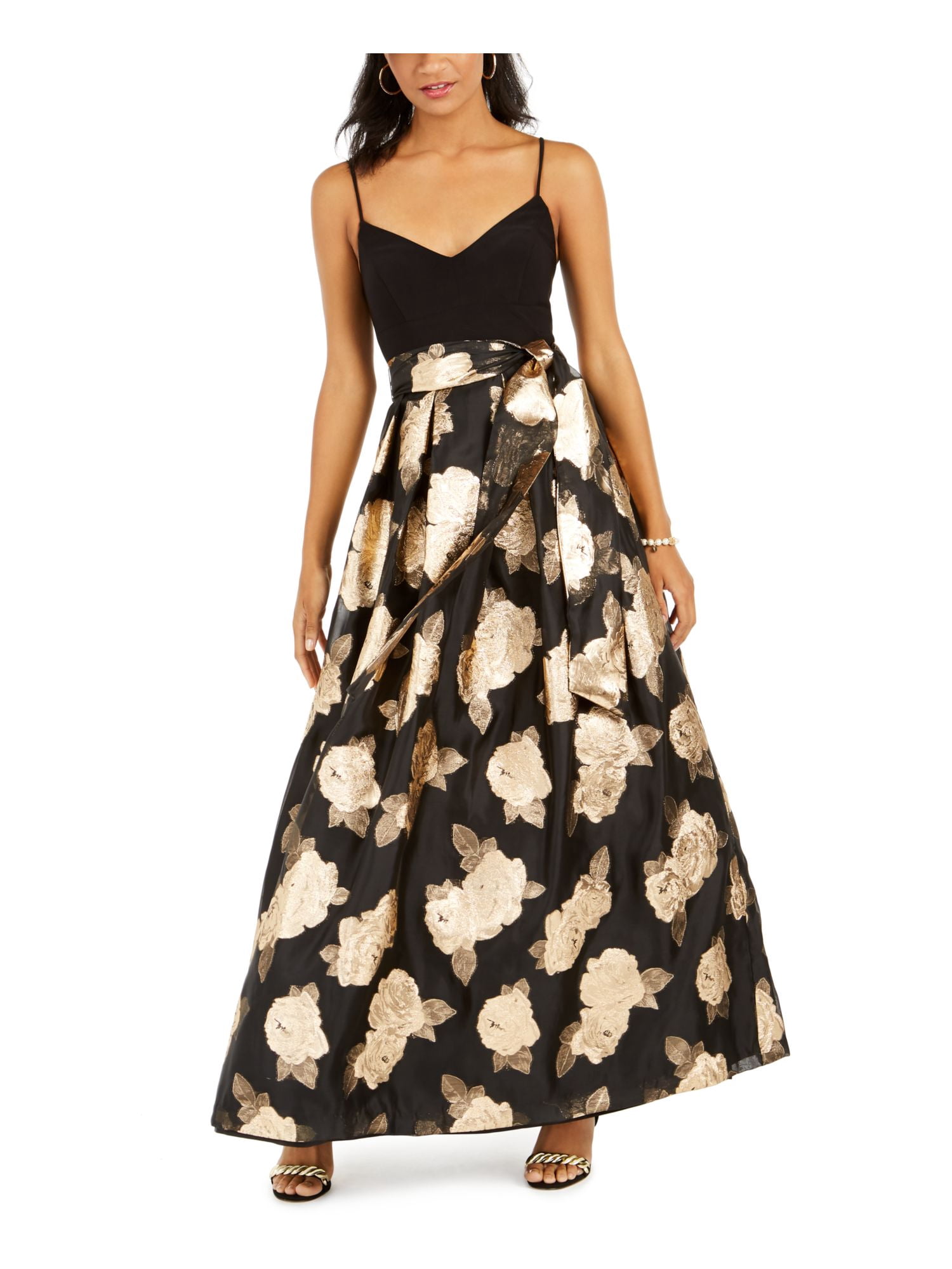 Eliza J Womens Metallic Mesh Formal 