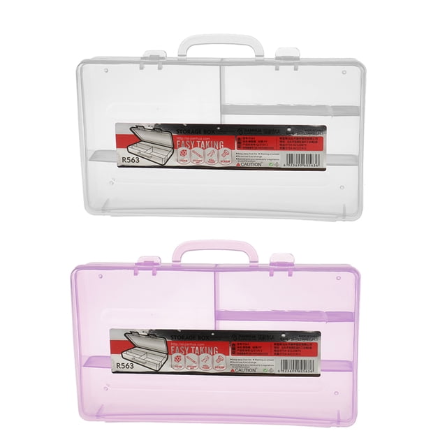 Tachiuwa 1x Empty Nail Art Storage Case Box Jewelry Organizer Container 4 Compartment