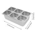 thumbnail image 4 of 6 Pan Stainless Steel Fruit Pan with Acrylic Lids and Water-filtering Gaskets, Food Serving Display Container, 4 of 19
