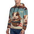 thumbnail image 3 of Naloa Hot Air Balloon Guinea Pig Men's Casual Hooded Collar Drawstring Hoodies Pullover Sweatshirts Casual Long Sleeve Shirts-3X-Large, 3 of 7