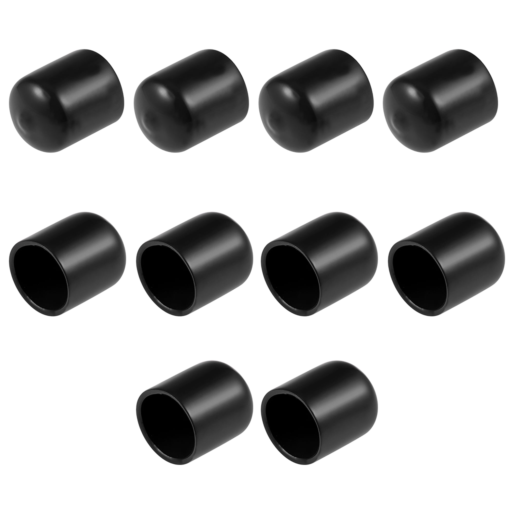 10pcs Rubber End Caps, 25mm Length 18mm ID Round End Cap Cover Flexible
