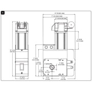 Beninca Commercial Door Operator Chain Hoist (Gear Head Motor) VN.M20-A KIT - Includes Control PANELCELL.P (Built in Receiver with Dual Push Button)