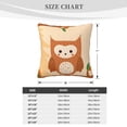 thumbnail image 4 of ZICANCN Brown Owl Forest Bird Throw Pillow Covers, Bed Couch Sofa Knit Decorative Pillow Covers for Living Room Farmhouse, 22"x22", 4 of 8