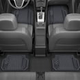 thumbnail image 3 of Motor Trend Flag Floor Mats Full Set - Durable Black Rubber Car Floor Mats for Trucks Cars SUV with Two Tone Accent, Flag Gray, 3 of 10