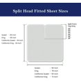thumbnail image 2 of California King Size 30" Split Top Flex Head 4-PCs Sheet Set Fits 19-24" Deep Pocket, 500-TC Egyptian Cotton (Stripe, Silver Grey), 2 of 6