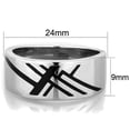 thumbnail image 2 of High polished (no plating) Stainless Steel Ring with Epoxy in Jet for Men Jet Stone Color Style TK1800 Size 10, 2 of 4