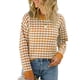 thumbnail image 1 of TRKIYQC Suéter Femenino, Color Contraste Cuello Redondo Manga Larga Patchwork Prendas De Punto Traje De Otoño TRKIYQC moda, 1 of 6