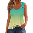 thumbnail image 1 of Plebaso Débardeur Dégradé Femme Sans Manches Col Rond T-Shirts Tee Décontracté Imprimé 2025 Ample Mode T-Shirts, 1 of 5