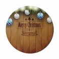 thumbnail image 1 of Christmas Mouse Pad for Computers, Wooden Setting with Grey Balls Fairy Tale Setting and Pine Tree Twigs Wishes Theme, Round Non-Slip Thick Rubber Modern Mousepad, 8" Round, Brown, by Ambesonne, 1 of 2