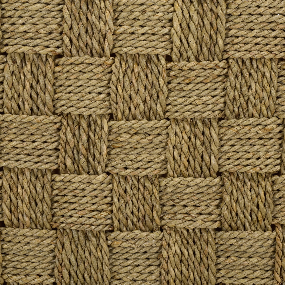 Safavieh Couture Norabelle Square Woven Seagrass Ottoman, Natural