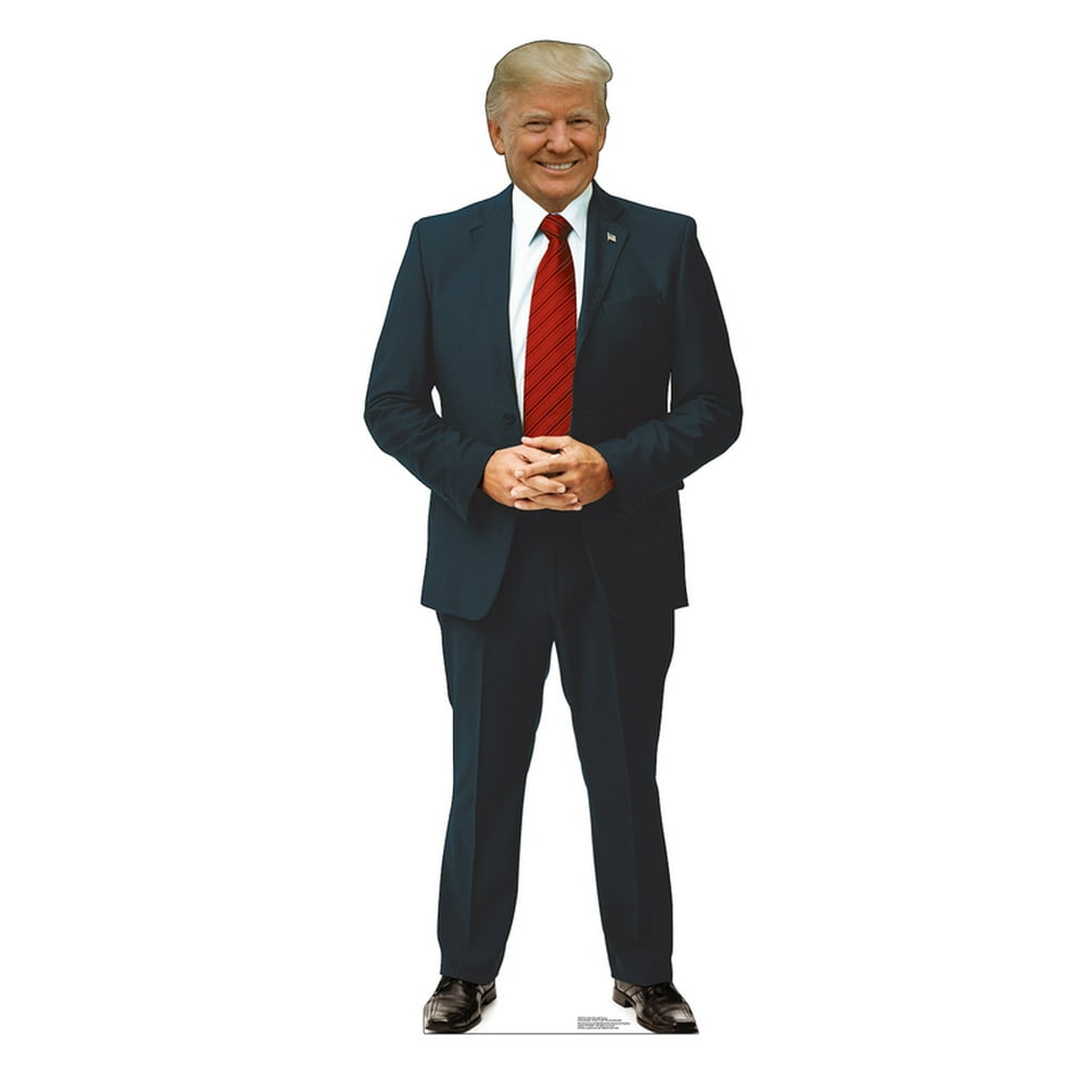 Lifesize President Donald Trump Red Tie Cardboard Cutout Standup