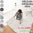thumbnail image 2 of 1/12/24 piezas de mármol despegable y pegable, azulejos autoadhesivos para salpicadero de 12 x 12 pulgadas para cocina, baño, sala de estar, dormitorio, 2 of 5