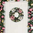 thumbnail image 6 of Christmas Cedar Pine Wreath for Front Door Evergreen Garland Natural Artificial Pine Wreath Outdoor Garden Porch Hanging Decoration Wall Grapevine Decor, 6 of 6