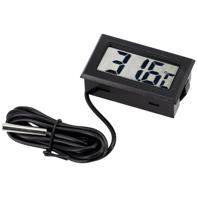 LEFU Digital LCD Thermometer Temperature Meter Gauge with Waterproof Sensor Probe for Refrigerated Cabinets Display Counters Kitchen Appliances -50°C to 110°C Range