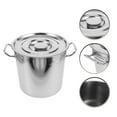 thumbnail image 1 of RUNROTOO Metal Cooking Pot For Stewing Soup In Silver 1Set, 1 of 8