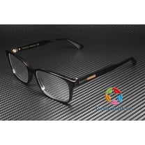 GUCCI GG0826O 004 Rectangular Black Shiny Demo Lens 55 mm Men's Eyeglasses