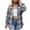 Blue, variant on Women's Casual Cotton Plaid Shirts Long Sleeve Button-Down Flannel Overshirt Jacket (White, XXL)