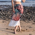 thumbnail image 6 of Coral Chiffon Beach Dresses for Women, Summer Strappy Polyester Beach Dress, 6 of 6