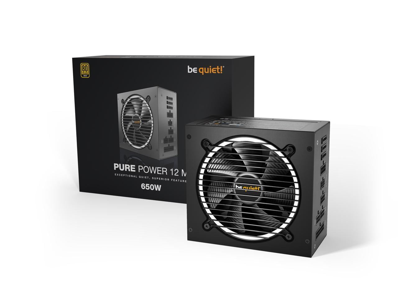 be quiet Pure Power 12 650W 650 W ATX (ATX3.1/ ATX3.0 Compatible) 80 PLUS GOLD Certified Non-Modular ATX 12V Power Supplies
