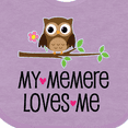 thumbnail image 4 of Inktastic My Memere Loves Me Grandchild Owl for Girl Girls Baby Bib, 4 of 4