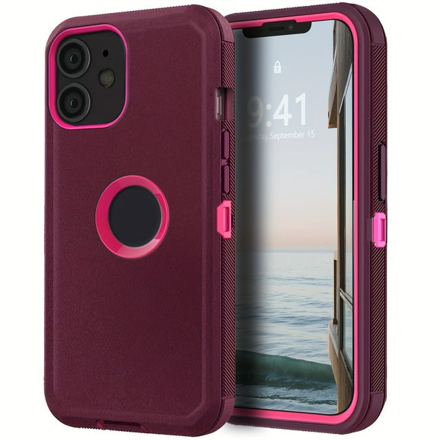 Étui de Téléphone Robuste 6.1 Pouces Antichoc - Protection à 3 Couches, Durable, Résistante aux Chutes, Compatible avec iPhone 11 - Couleur Rouge, Protection Ultime pour Votre Téléphone