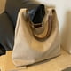 thumbnail image 4 of Bolsos tote de ante Blaxill para mujer, bolsos de trabajo, bolso de hombro holgado para oficina, bolso de ante marrón con asa para uso diario y negocios., 4 of 6