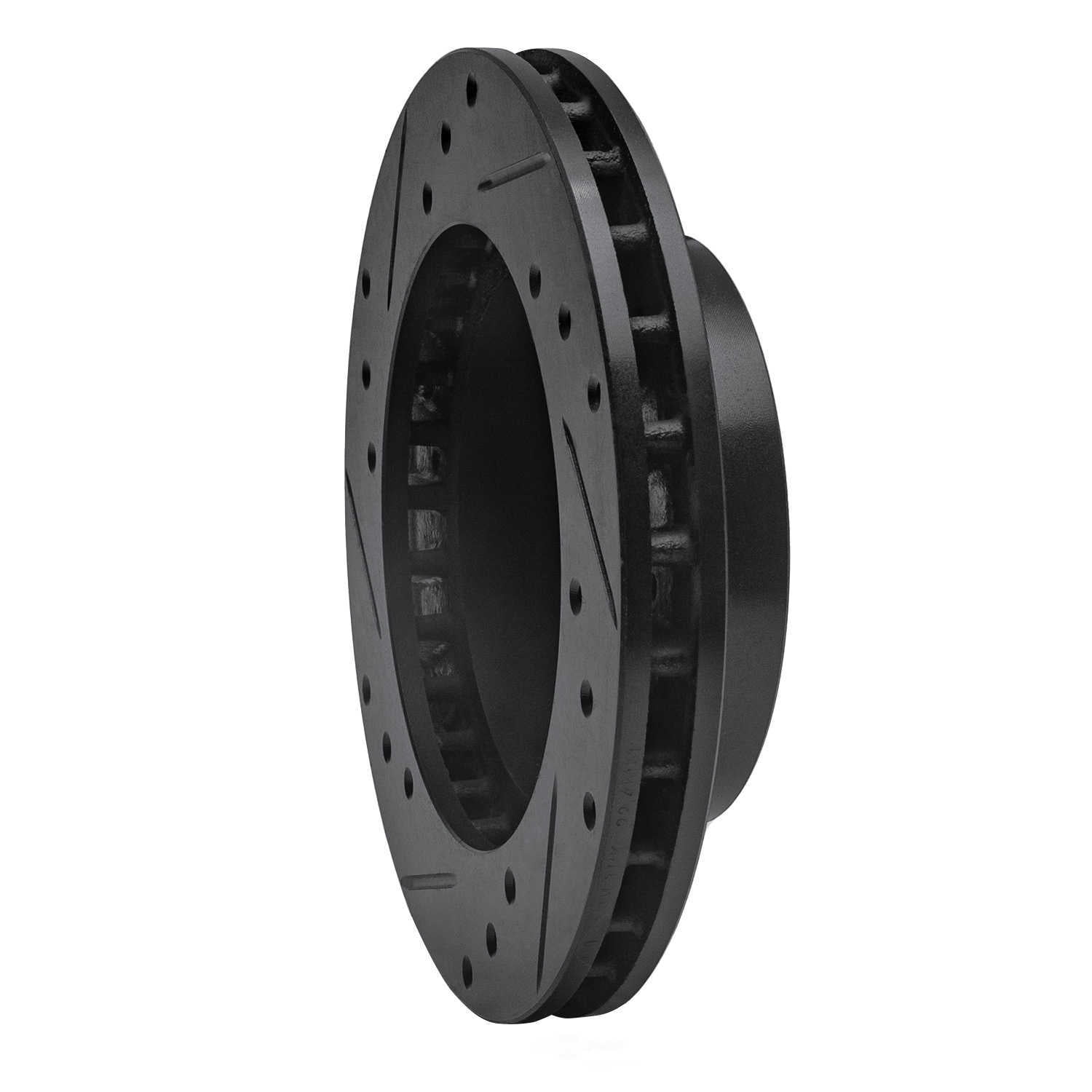 Dynamic Friction Company 633-54007R DFC Brake Rotor - Drilled And Slotted - Black