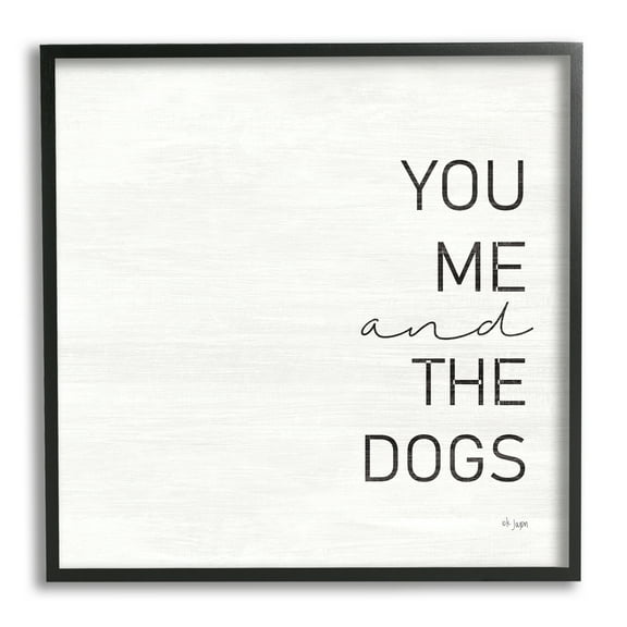 Stupell Industries Family Pet Loving Phrase Inspirational Painting Black Framed Art Print Wall Art, 12 x 12