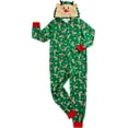 thumbnail image 6 of Viworld Christmas Family Matching Pajamas Xmas PJs Mathching Set, Holiday Hooded Zipper Jumpsuit Family Sleepwear Sets Outfits, 6 of 8