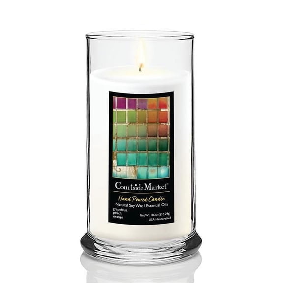 Courtside Market CAN-SA144-18S 18 oz Color Chart I Status Candle Glass, Clear