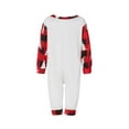 thumbnail image 5 of Hirigin Store Christmas Family Pajamas Matching Set Elk Print Long Sleeve Tops and Red Plaid Pants Sleepwear, 5 of 9