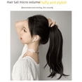 thumbnail image 3 of Peluca, cola de caballo, cabello rizado de mujer, con cordones, trenza natural invisible, cola de caballo falsa larga y corta ligeramente rizada, cola de caballo alta, 3 of 5