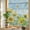 Blue, variant on Sunflower Window Privacy Film Rainbow Static Cling Stain Glass Window Film for Glass Door, Decorative Sunroof Decal Sticker for Car Home 17.7"x39.3" Summer Eucalyptus Botanical Floral Farmhouse