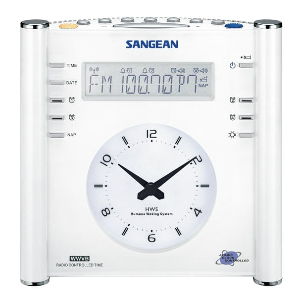 Sangean Compact AM/FM Dual Alarm Clock Radio with Large Easy to Read