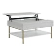 thumbnail image 1 of Whitman White Wood and Brass Lift Top Coffee Table, 1 of 13