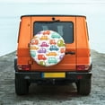 thumbnail image 2 of Fotbe Doodle Cars Spare Tire Cover Thickening Universal Fit for Jeep, Trailer, RV, SUV, Truck, Tough Tire Wheel Soft Cover-15 inch, 2 of 8