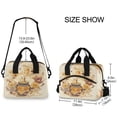thumbnail image 3 of Insulated Crossbody Lunch Bag 10L Lunch Tote with Adjustable Shoulder Strap for Work Office Picnic Bears Are Eating Honey, 3 of 6