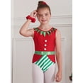 thumbnail image 2 of Zaldita Kids Girls Christmas Elf Cosplay Leotard Costume Sleeveless Bell Decor Dance leotard Jumpsuit Red 6, 2 of 7