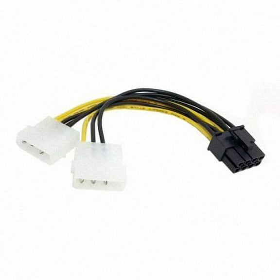 CY Dual Molex 4pin IDE to 8 Pin PCI-E Power Lead Cable for Asus MSI VGA Video Graphic Card