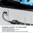 thumbnail image 2 of <p>Ethernet Splitter 1 To 3 High Speed Gigabit Rj45 Splitter Adapter 1000mbps Extension Connector For Cat5 5e 6 7 8 Cable Ethernet Splitter 1 To 3 High Speed 1000Mbps 3 Devices, 2 of 7