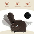 thumbnail image 6 of TEKAMON Power Recliner Chairs with Heat and Massage Zero Gravity Wall Hugger Electric Recliner for Small Space, Dark Brown, 6 of 8