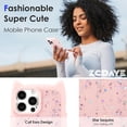 thumbnail image 2 of for iPhone 13 Pro Max Case,Sparkly Cute Cat Ear Case for Women Girls,Glitter Bling Soft TPU Silicone Bumper Protective Cover for iPhone 13 Pro Max,Pink, 2 of 7
