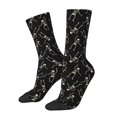 thumbnail image 1 of Lukts Happy Skeletons Dancing Pattern Womens Crew Soft Moisture-wicking Socks,Moisture Control Crew Socks,Mid Calf Socks, 1 of 6