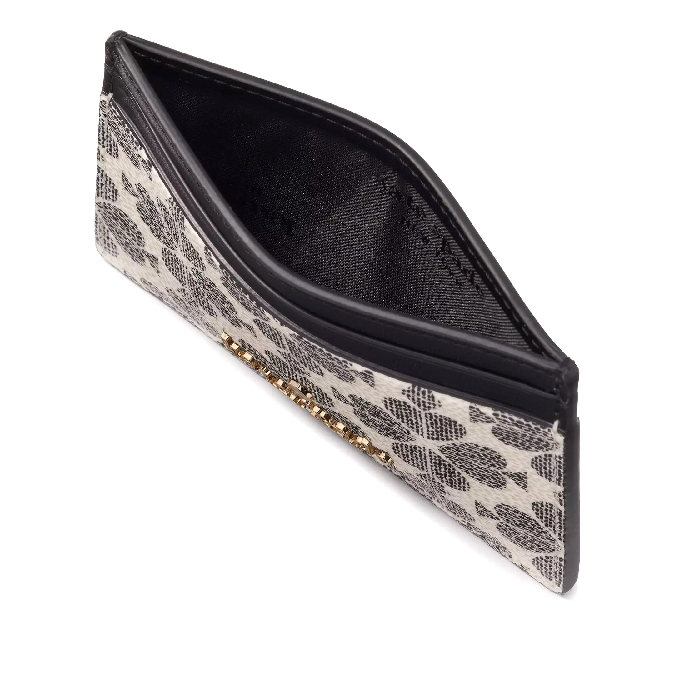 Kate Spade New York Signature Spade Flower Small Slim Card Holder (Black Multi)