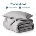 thumbnail image 3 of Bare Home Luxury Duvet Cover and Sham Set - Premium 1800 Collection - Ultra-Soft - Twin/Twin-XL, Light Gray, 2-Pieces, 3 of 10
