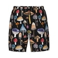 thumbnail image 4 of Lsque Mens Swim Trunks Mushrooms and Autumn Leaves Pattern - Bathing Suit Compression Liner - Beach Swim Shorts Swimwear - (S-3XL) - Stretch Quick Dry -3X-Large, 4 of 9