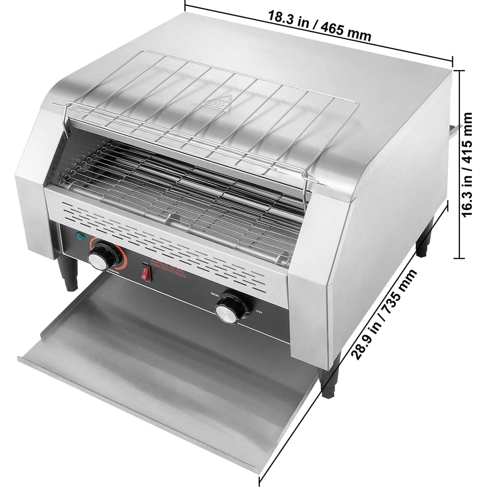 KFFKFF Commercial Conveyor Toaster 450 Slices/Hour Commercial Toaster Heavy Duty