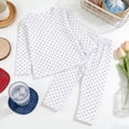 thumbnail image 5 of QTBIUQ Girls 2PC Polka Dot Fall Set Ruffle Trim Sweatshirt and Elastic Waist Straight Pants Outfit Set, 5 of 8