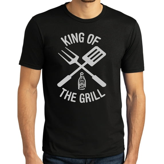 Buy Cool Shirts Mens KING OF THE GRILL BBQ T-shirt, 2XL Black